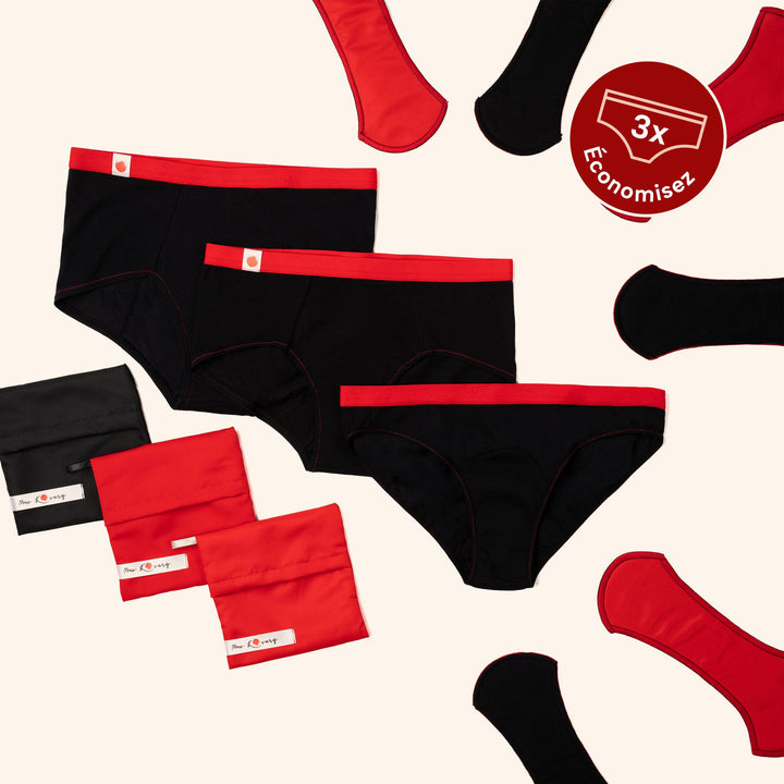 Pack de culottes menstruelles