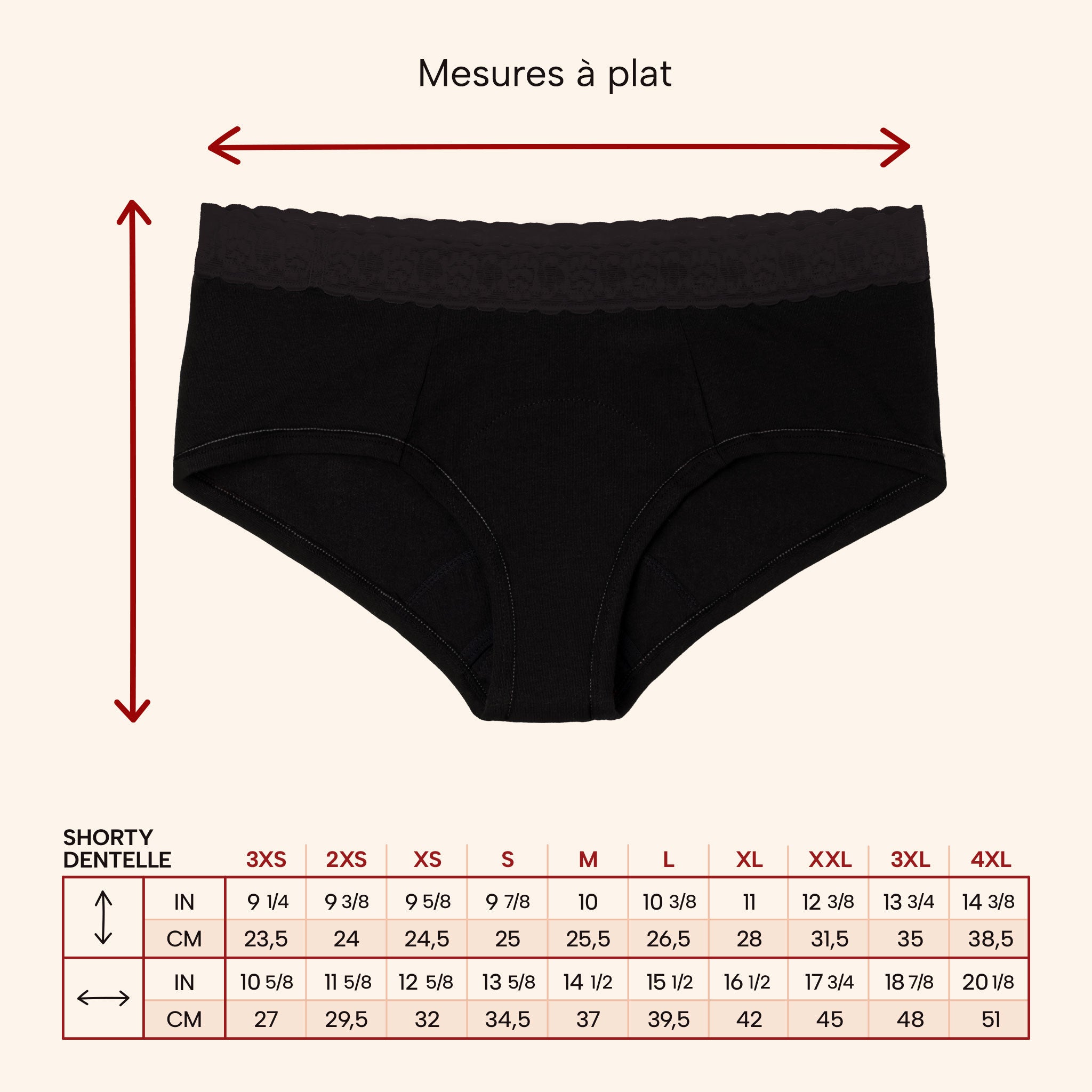 The Shoty Lace Solo menstrual panty