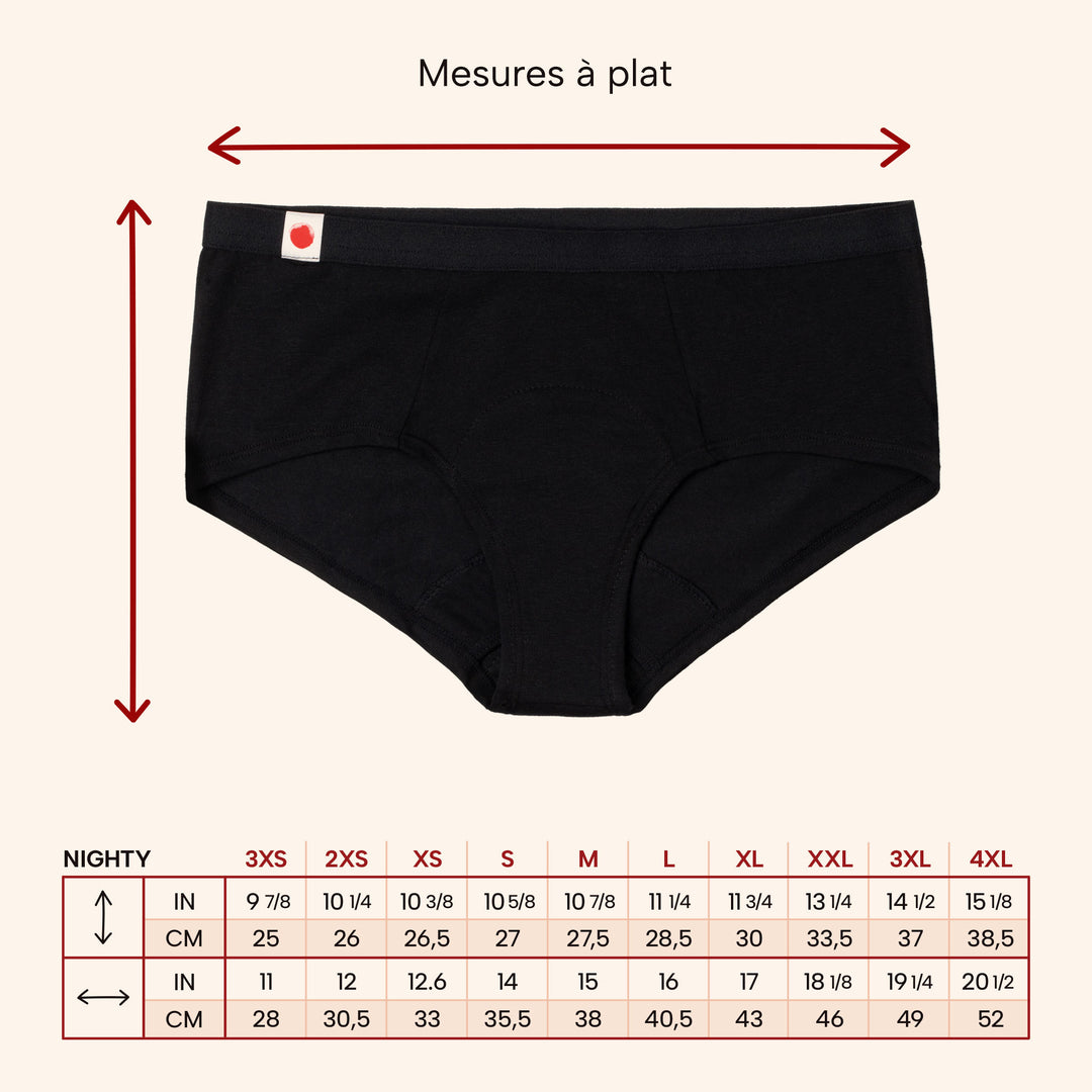 Black Nighty ✦ Overnight Period Underwear