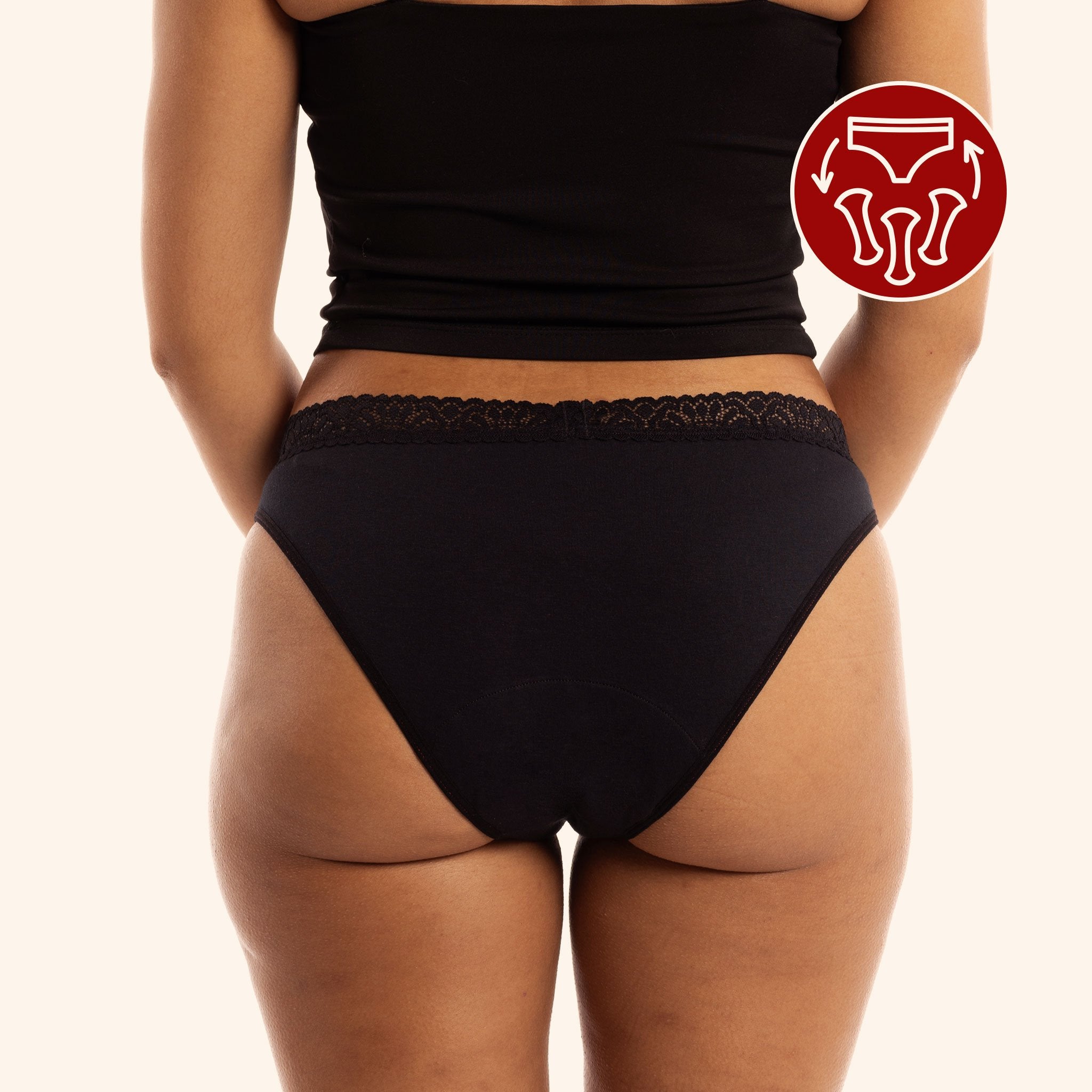 Menstrual Period Underwear Heavy Flow Postpartum Panty Womens Bikini  Panties Modal Hi-Cut Briefs 5 Pack Satori 3X-Large Plus Size